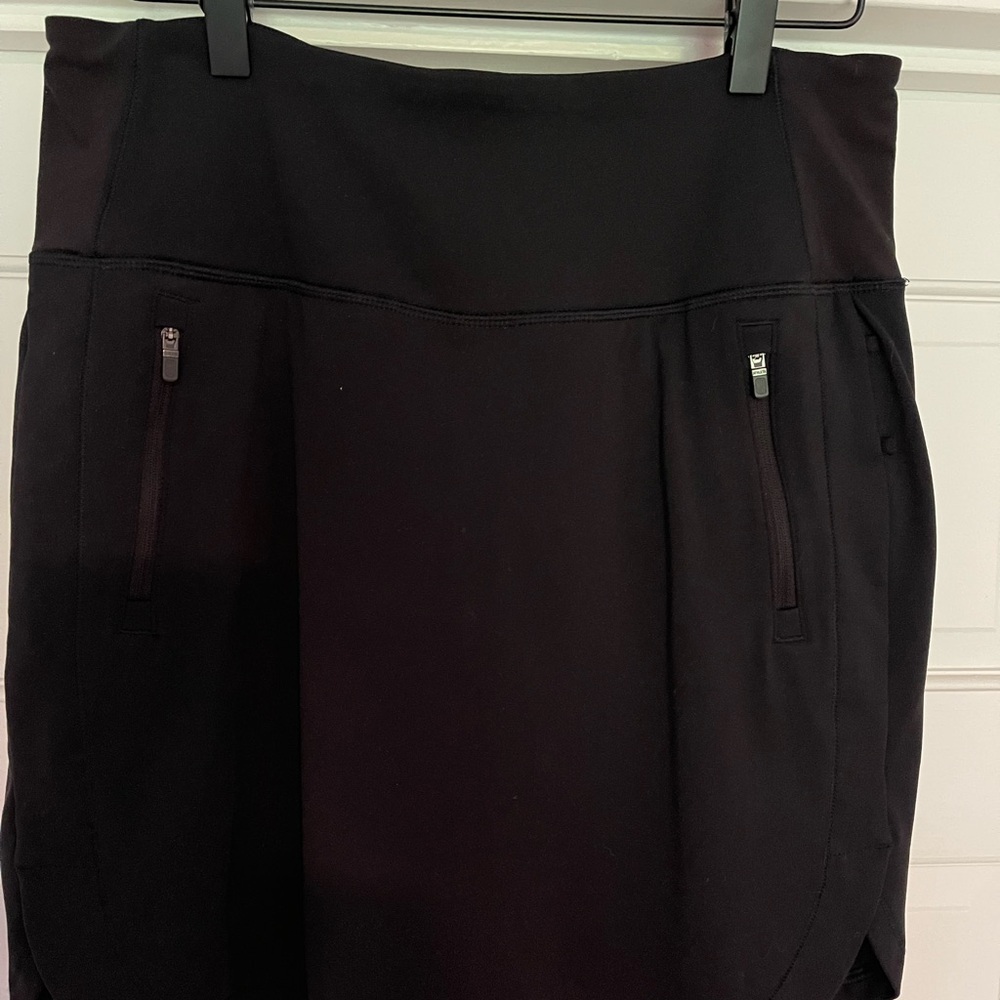 Athleta Black Skirt with Zipper Details